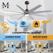 Atlas Ariella - LK 64 inch Textured Bronze with Barn Wood Tone Blades Ceiling Fan